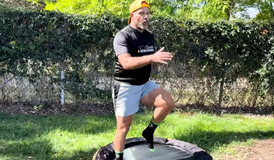 JOGGING on a Mini Trampoline | 8 Minute Rebounder Workout to Burn Fat at Home 🏃♀️🔥 thumbnail