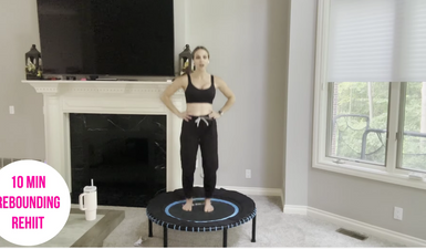 10 MIN TRAMPOLINE REBOUNDING WORKOUT thumbnail