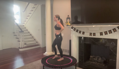 3 Mile INTENSE Lower Belly Fat Walking Workout on the Rebounder thumbnail