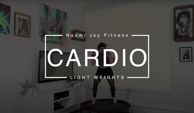 Rebounding Mini Trampoline Workout With Weights thumbnail