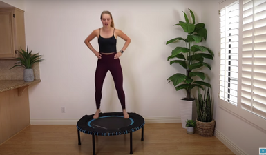 10 Min Beginner Mini Trampoline | Low Impact Cardio thumbnail