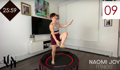 Mini Trampoline Workout Class Online / HIIT Cardio/ 30 Sec intervals thumbnail