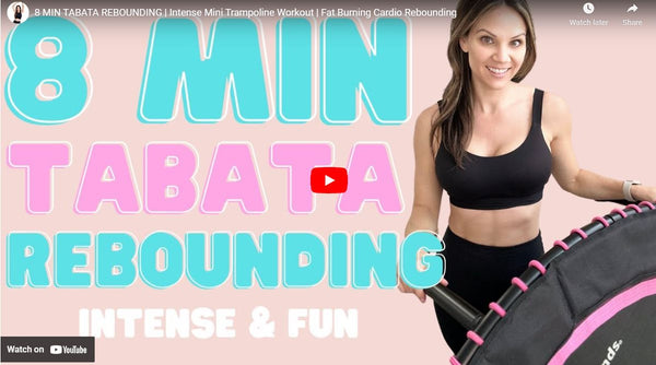 8 Minute Tabata Rebounding | Intense Mini Trampoline Workout