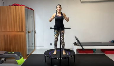 10-Minute Beginner Rebounding Workout For A Toned Body thumbnail
