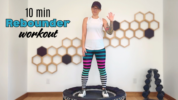 10 Minute Leaps & Rebounds Mini Trampoline Rebounder Workout 130-138bpm