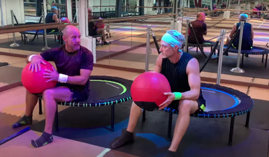 Great Ab moves on the Leaps and Rebounds rebounder. thumbnail