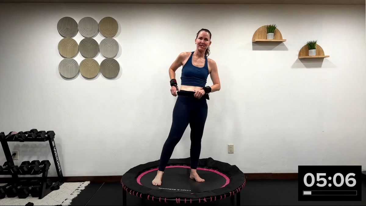 Rebounding For Weight Loss Workout "KICKBOXING "