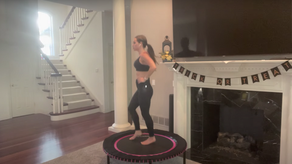 3 Mile INTENSE Lower Belly Fat Walking Workout on the Rebounder