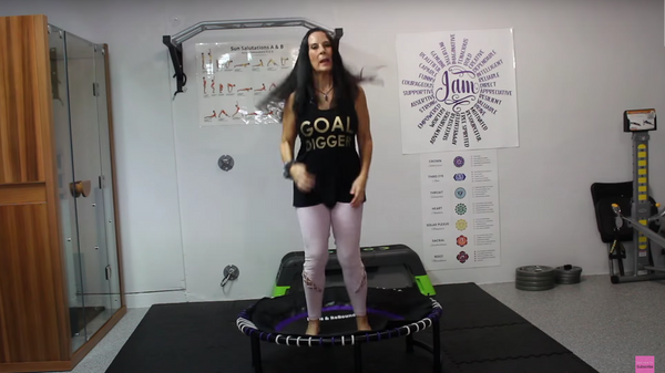 10 Minute Beginner Rebounding Workout & 5 Minute Reiki Session