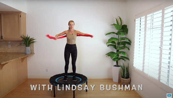 30 Min Mini Trampoline Workout | Resistance Band Cardio