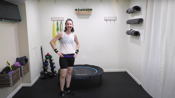 Total Body Dumbells On The Rebounder