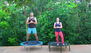 Kickstart Rebounding | 20 mins fully loaded Trampoline workout thumbnail