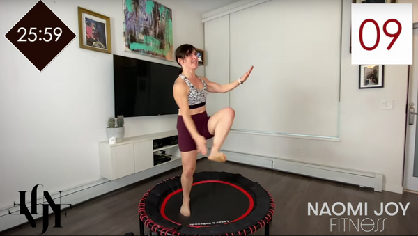 Mini Trampoline Workout Class Online / HIIT Cardio/ 30 Sec intervals