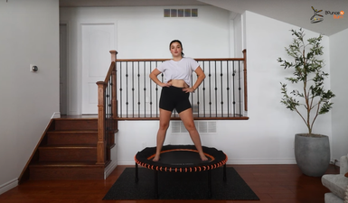 Rebounder (Mini Trampoline) TABATA STYLE 🎉 | Level: Intermediate thumbnail