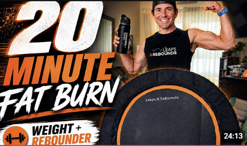 20-Min Full Body Rebounder Workout (Weights + Fat Burn)