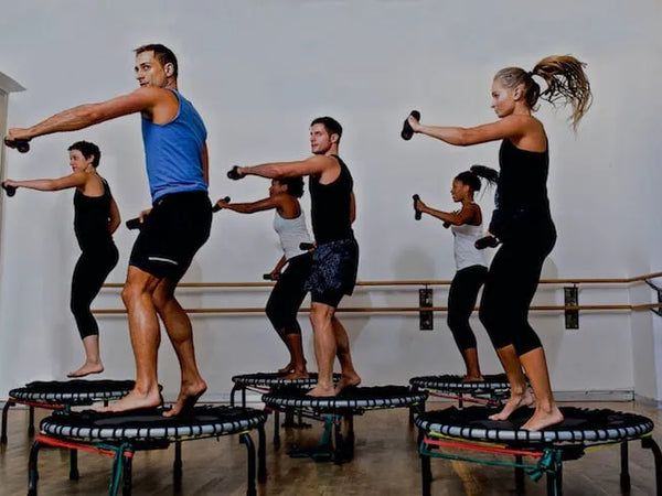 group barefoot rebounding exercize