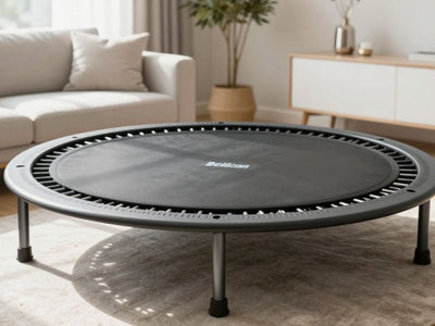 Bellicon rebounder in a bright, modern living room.