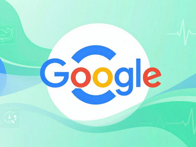 Google Health Connect logo with abstract data flow and health icons.