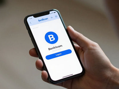 Hand holding phone with bellicon login screen