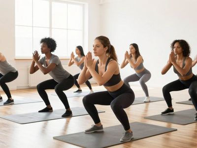 Beginners exercising with free YouTube videos.