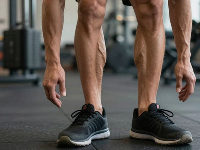 Toned legs and calves during a workout.