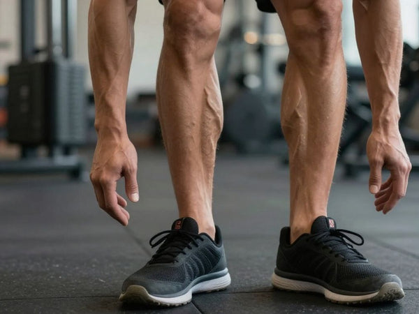 Toned legs and calves during a workout.