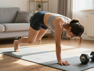 Beginner doing a full body workout at home.