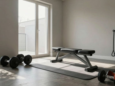 Home gym equipment for a full-body workout.