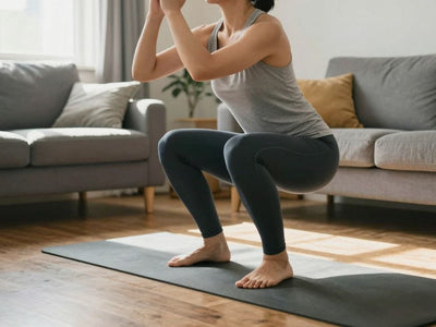 Beginner doing a home workout.