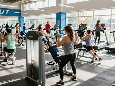 24 Hour Fitness Super Sport gym interior with equipment and people.