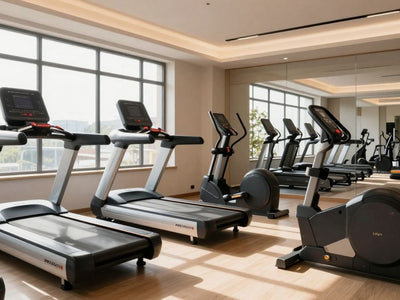 Home gym with various exercise machines.