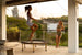 Two ladies using Leaps & Rebounds American Tough rebounder on balcony