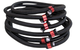 Black Firm bungees with a white background