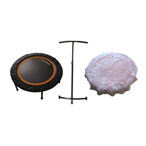 Orange Rebounder Stability bar and plush pink mat cover